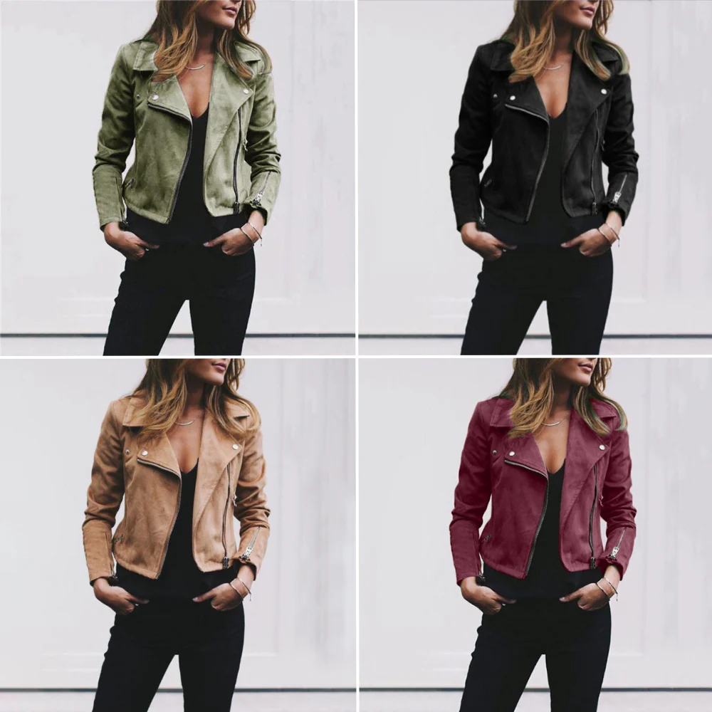 Anthea | Suede Biker Jacket - Image 7
