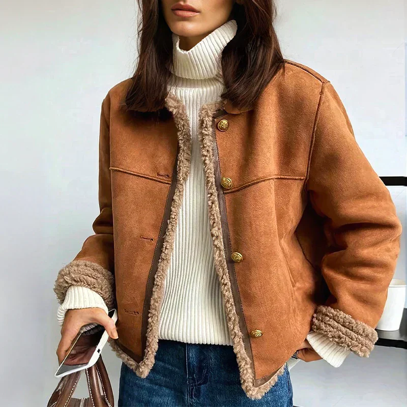 Charlotte | Shearling Button Jacket - Image 5