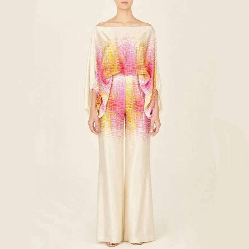 Edith | Comfy Silk Blouse & Pants Set - Image 4