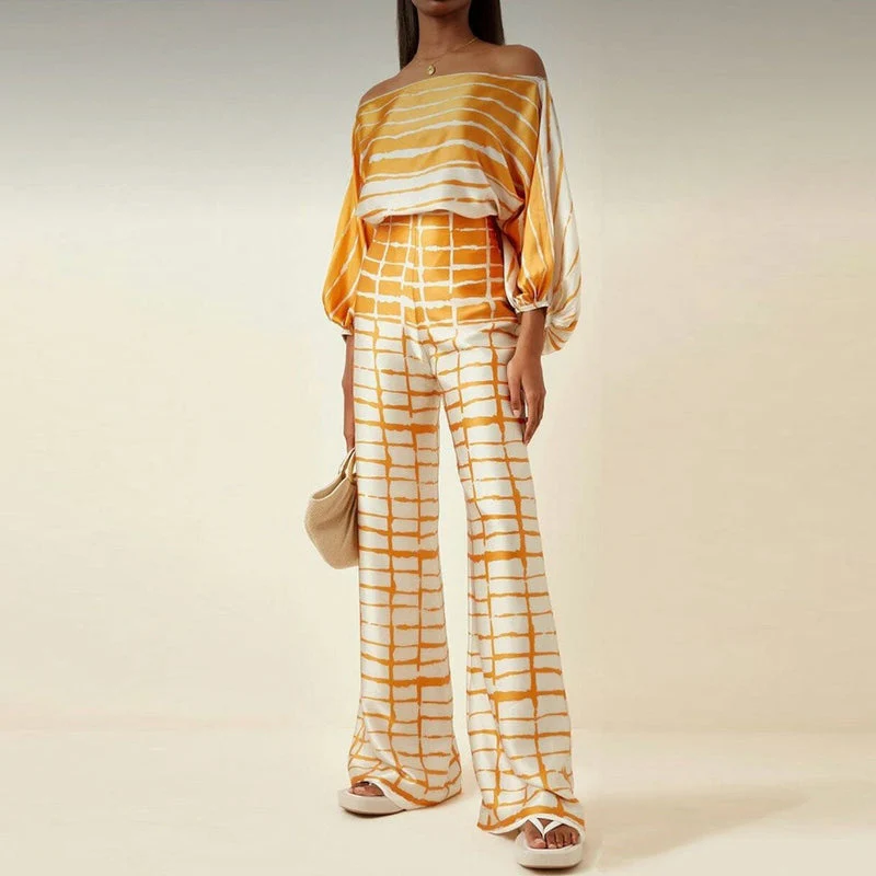 Edith | Comfy Silk Blouse & Pants Set - Image 5
