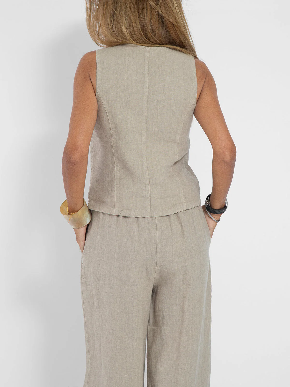 Eleanor | Sleeveless Linen Set - Image 10
