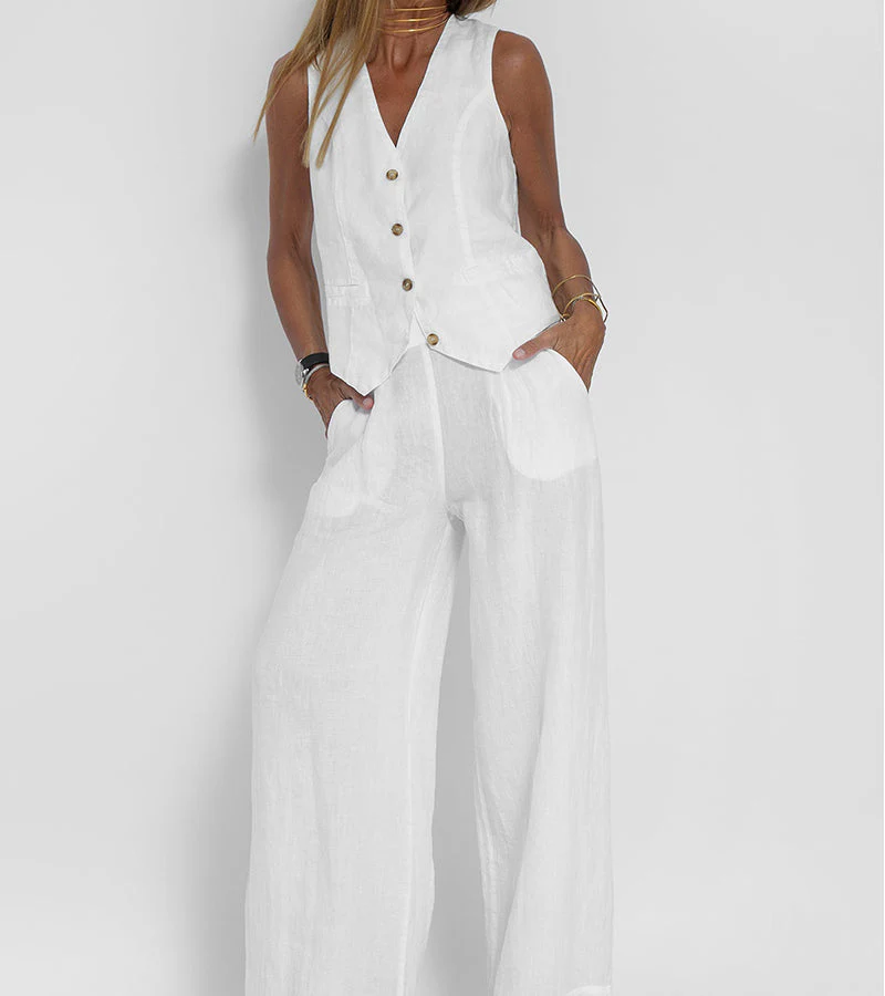 Eleanor | Sleeveless Linen Set - Image 12