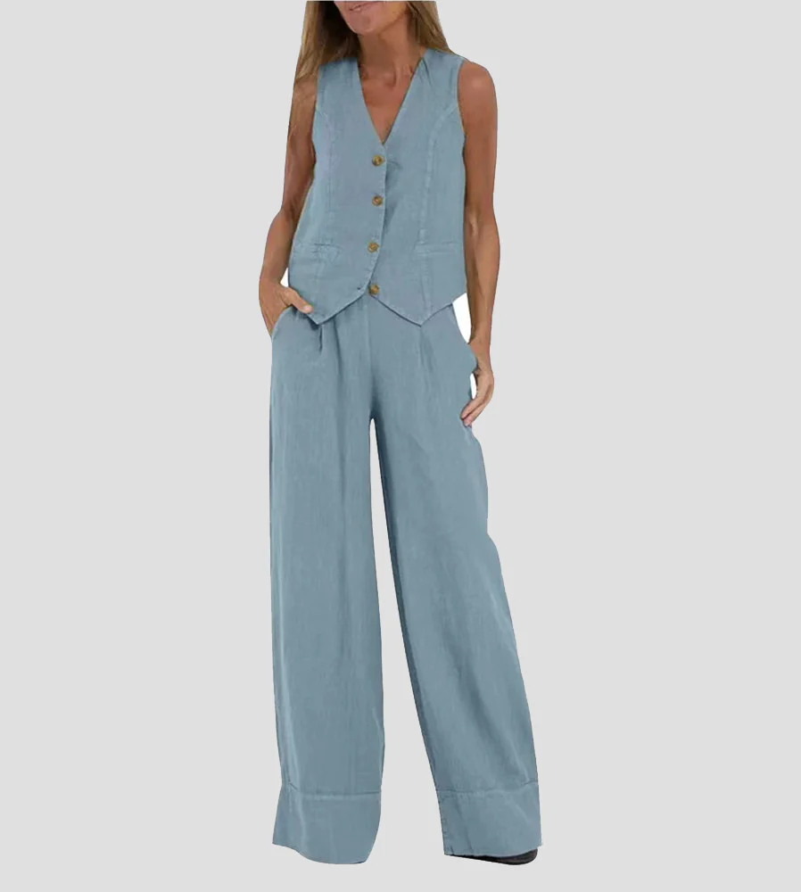 Eleanor | Sleeveless Linen Set - Image 17