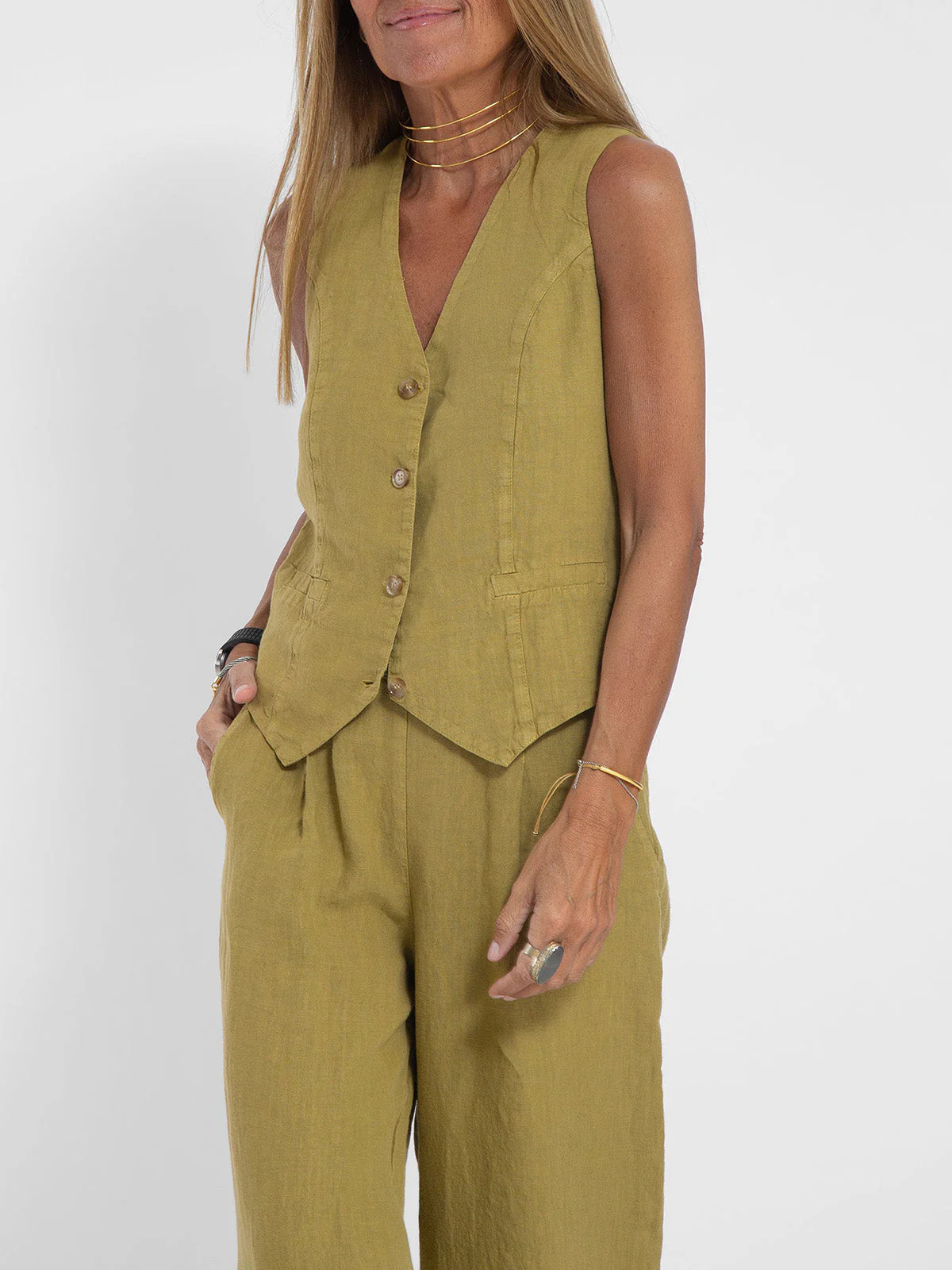 Eleanor | Sleeveless Linen Set - Image 5