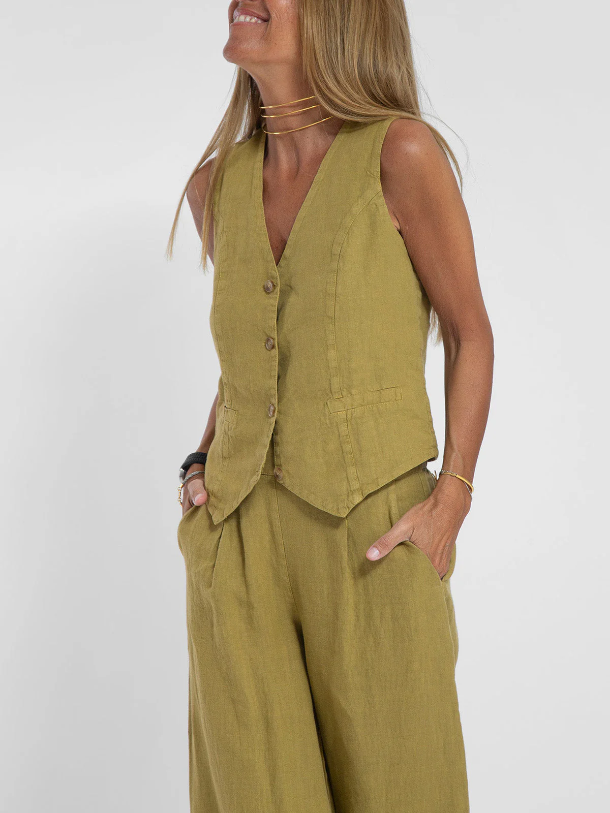 Eleanor | Sleeveless Linen Set - Image 6