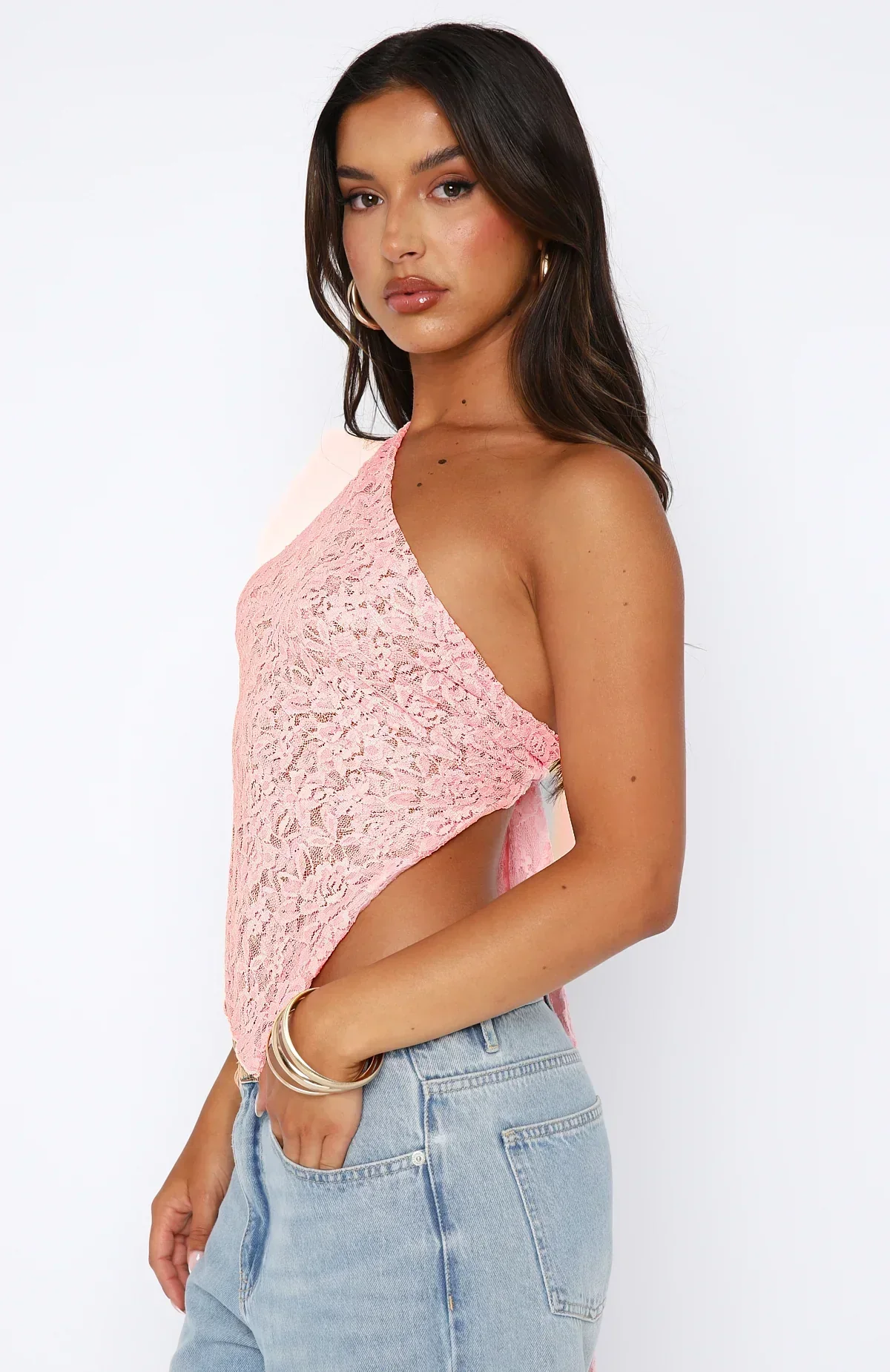 Eliza | One shoulder Lace Top - Image 3
