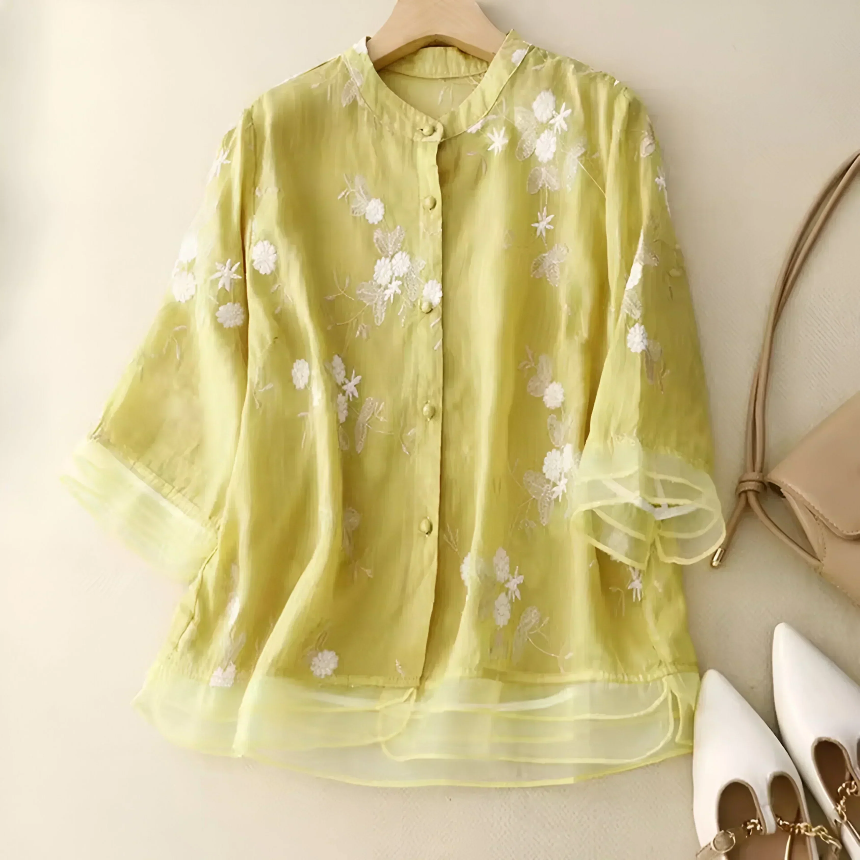 Elodie | Floral Button Blouse - Image 9