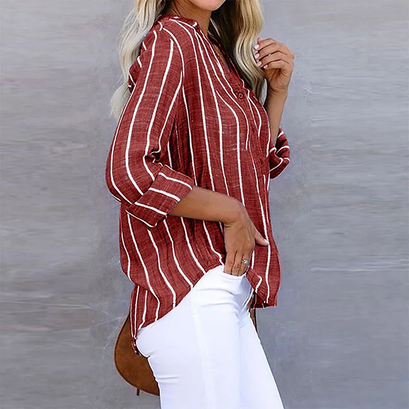 Florence | Striped Casual Blouse - Image 3