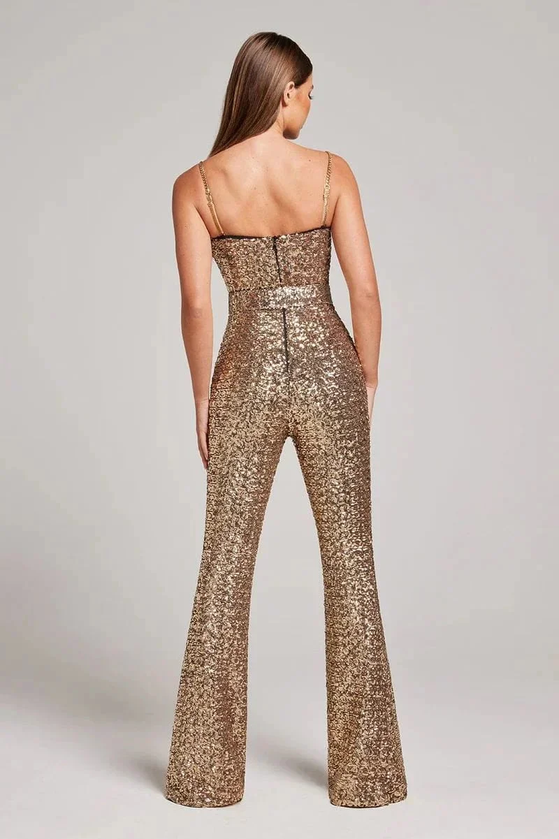 Jemima | Glitter Jumpsuit with Waist Belt Set - Image 7