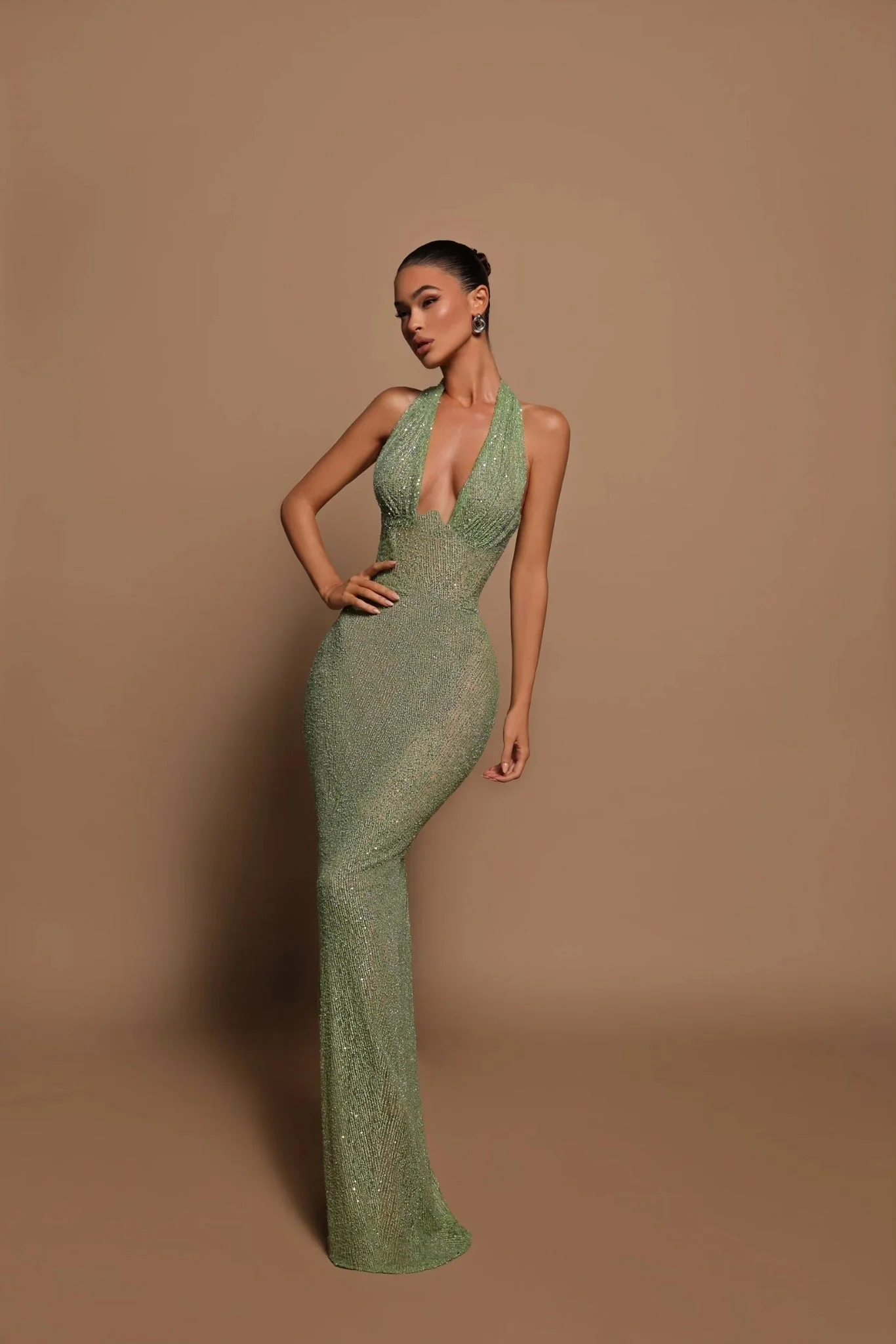 Leonie | Emerald Allure Dress - Image 3