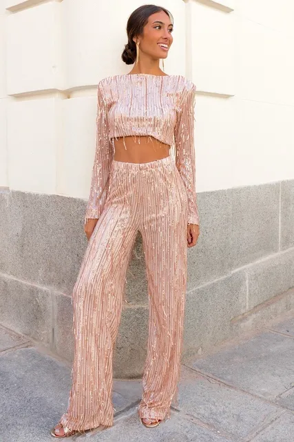 Lilith | Croptop Trouser Set - Image 3