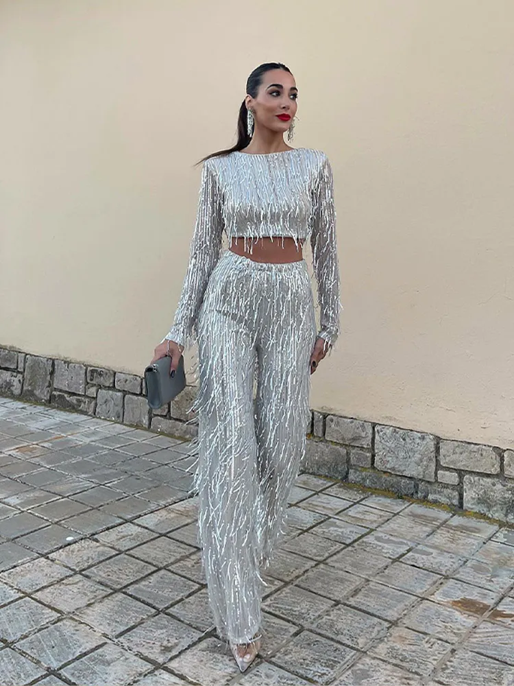 Lilith | Croptop Trouser Set - Image 9