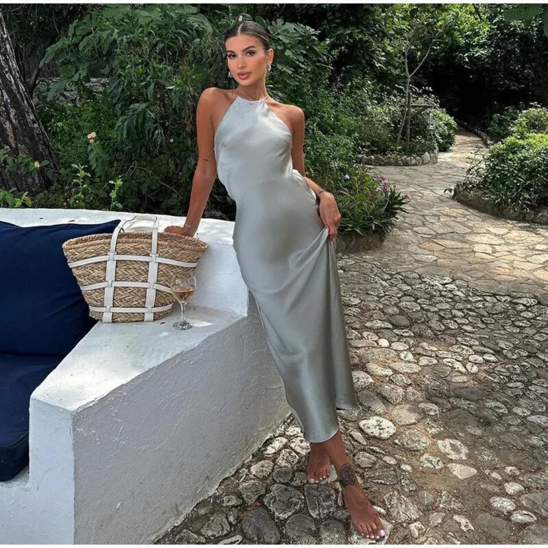 Noemi | Elegant Halter Neck Dress - Image 4