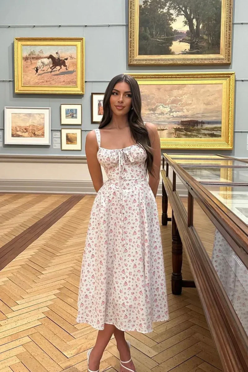 Orla | Corset Midi Dress - Image 4