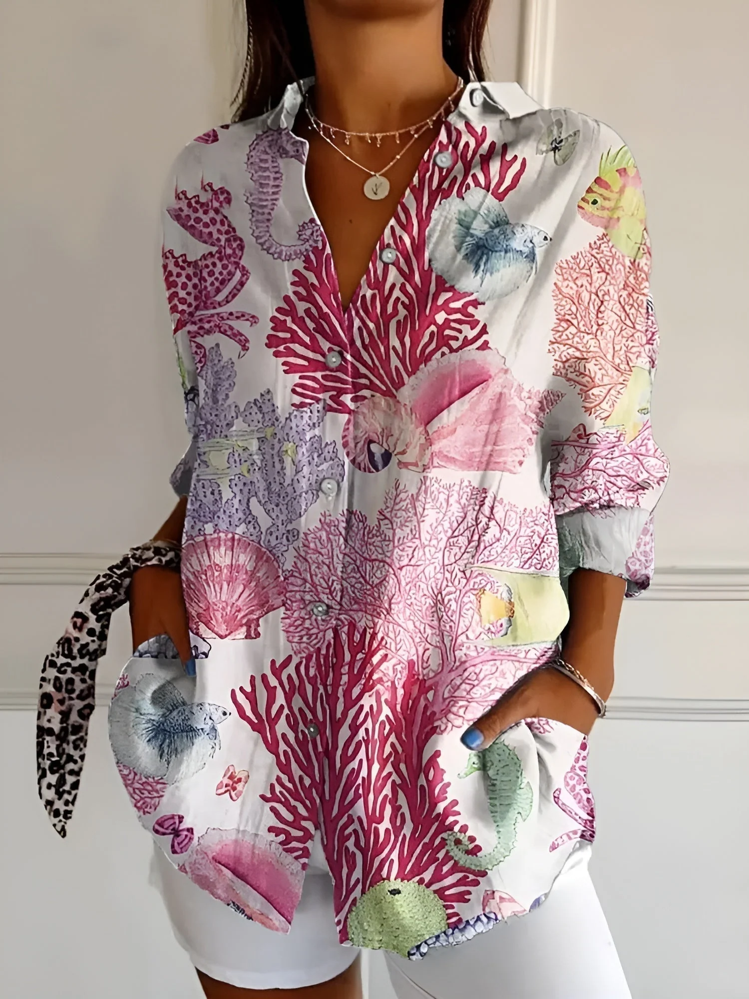 Rebecca | Floral Breeze Button-Up Shirt - Image 4
