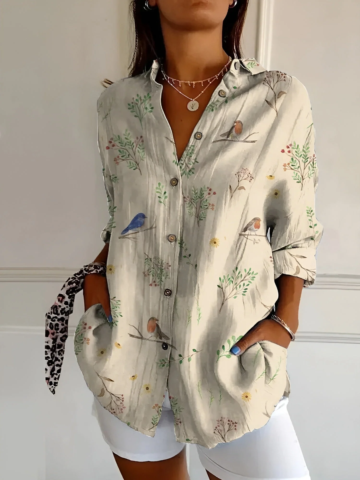 Rebecca | Floral Breeze Button-Up Shirt - Image 5