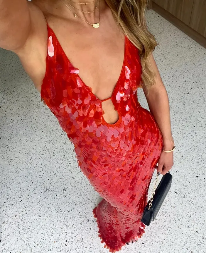Rhea | Women's Dazzling Sequin Gown - Image 3