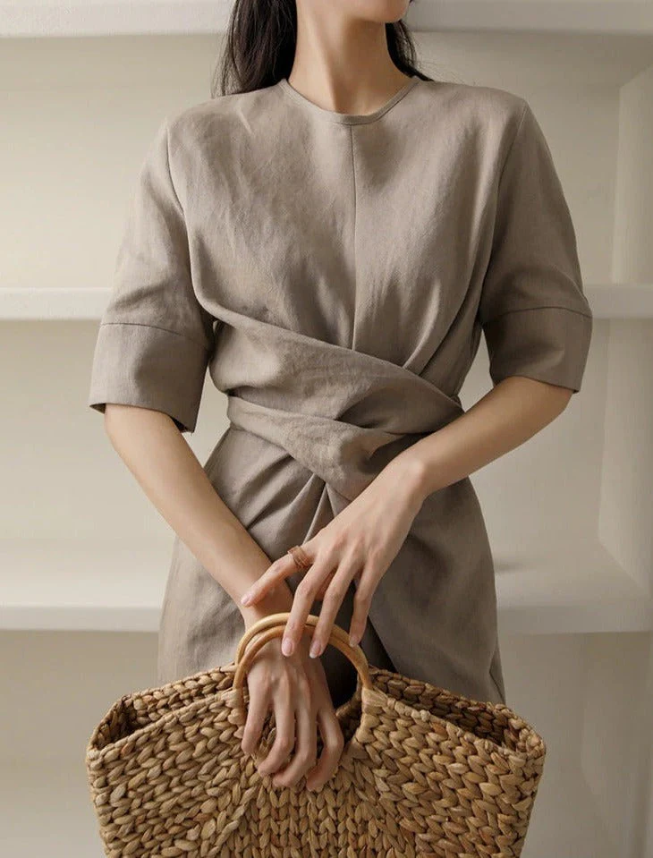 Solene | Irregular Linen Dress - Image 5