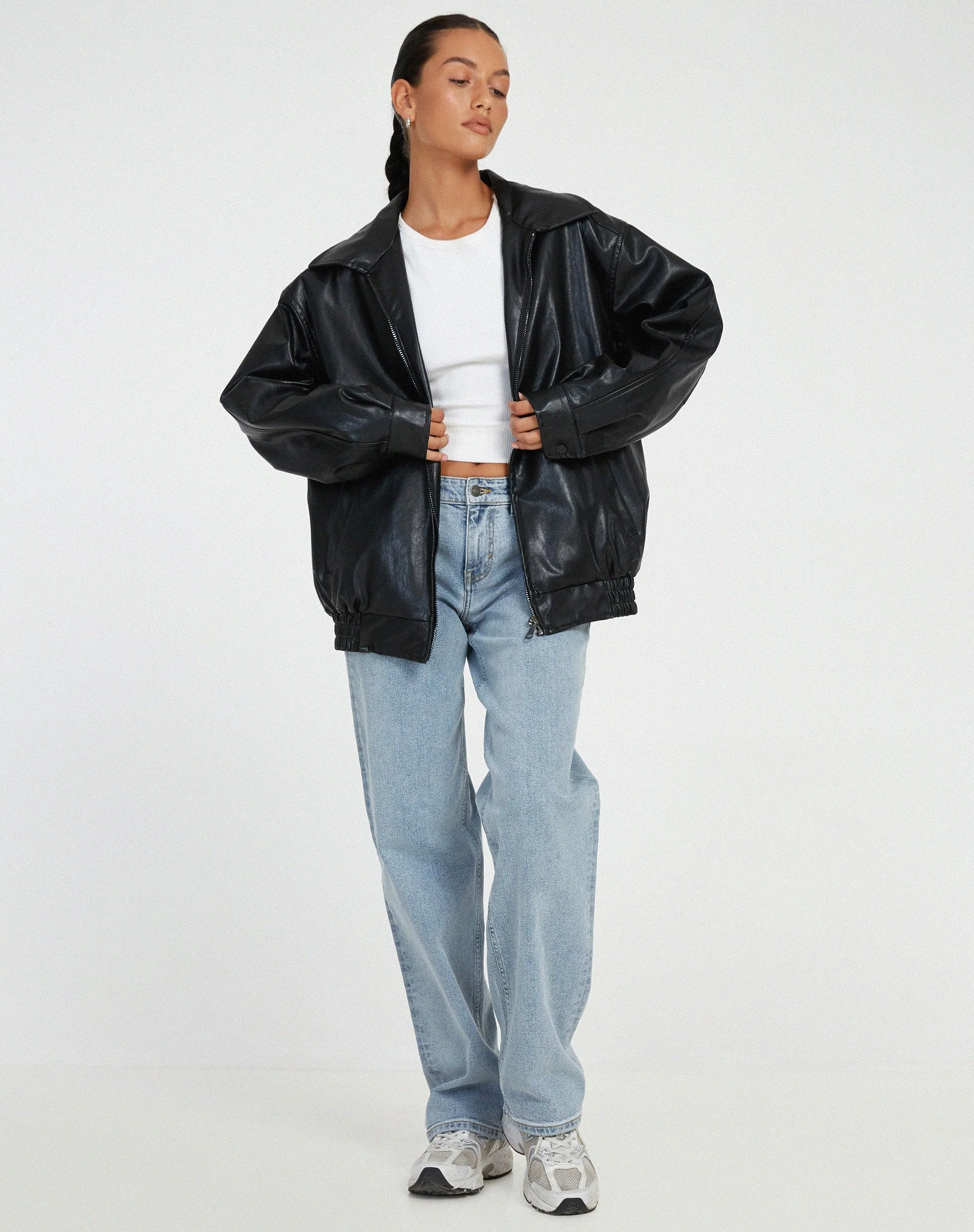 Sybil | Loose Leather Jacket - Image 5