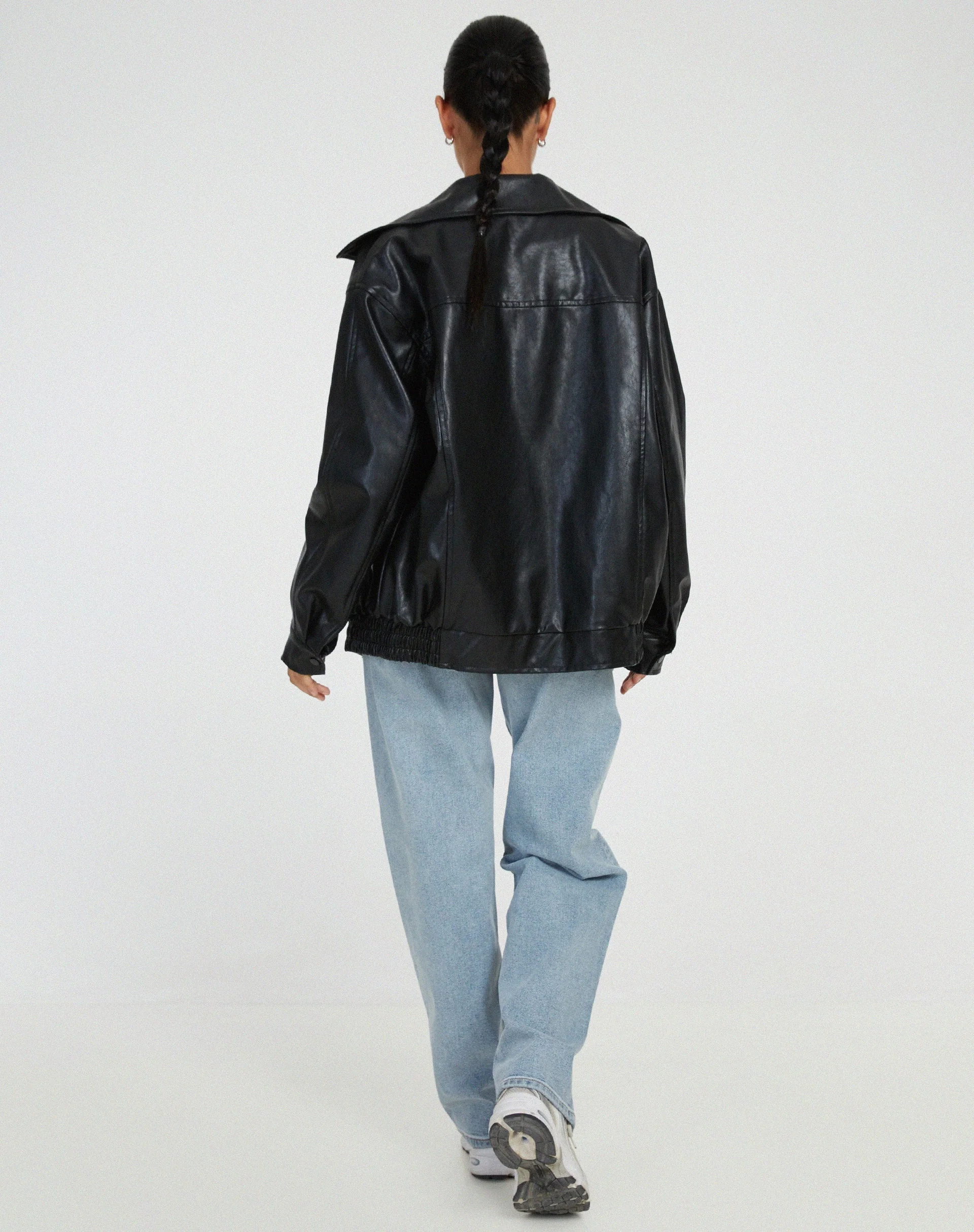 Sybil | Loose Leather Jacket - Image 6