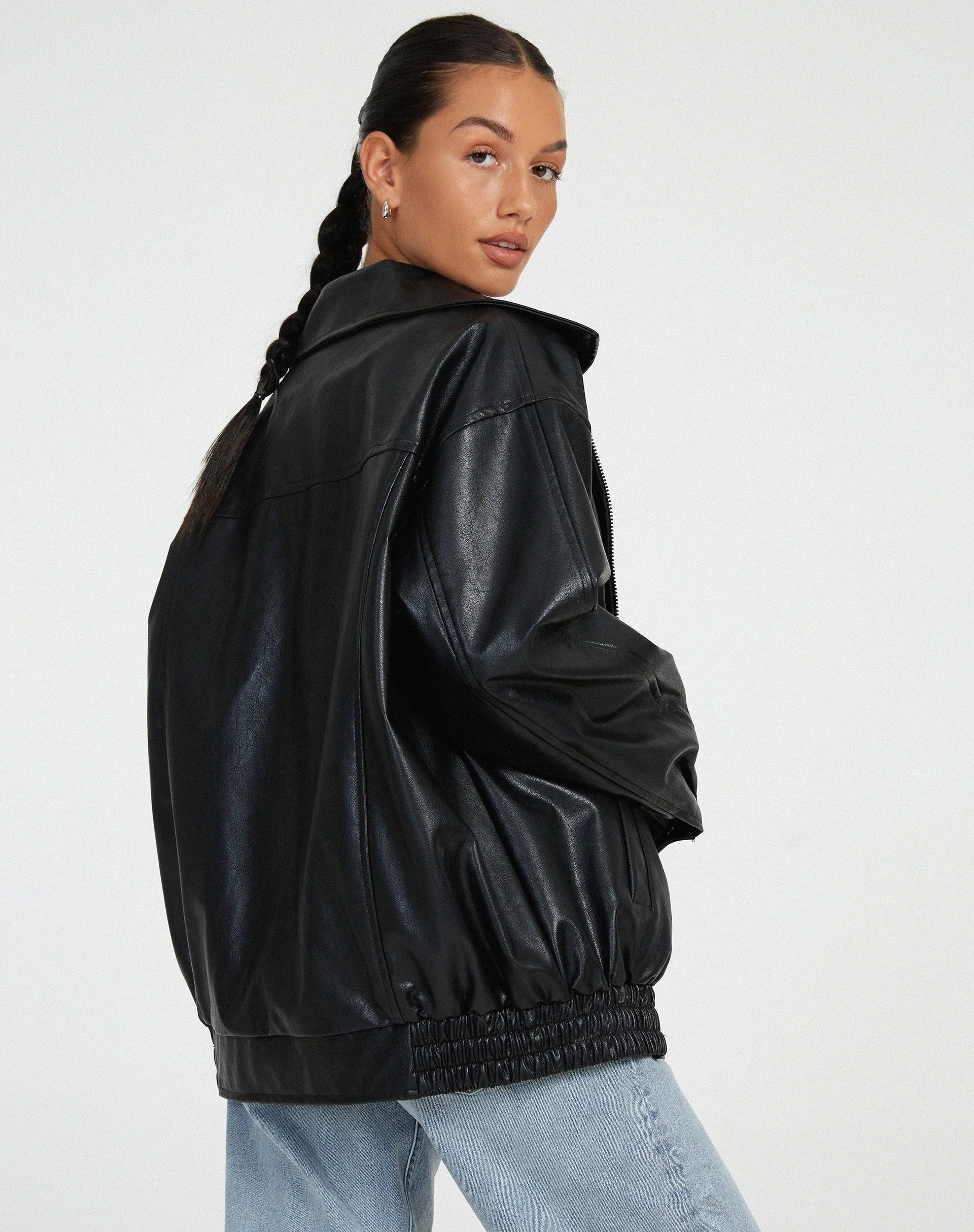 Sybil | Loose Leather Jacket - Image 8