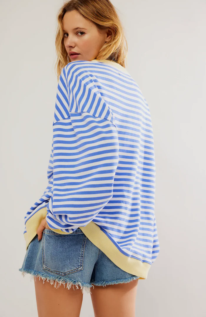 Tahlia | Striped Oversized Sweater - Image 11