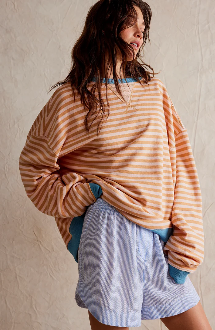 Tahlia | Striped Oversized Sweater - Image 4