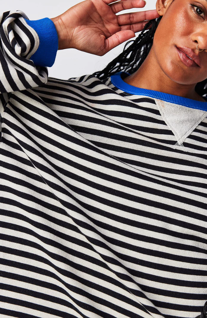 Tahlia | Striped Oversized Sweater - Image 7